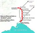 Recorrido de la línea 1 del Metro de Palma.