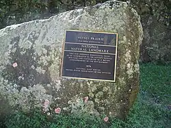 Placa del Parque Estatal plaque.