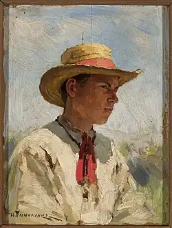 Estudio de un joven con sombrero de paja (1905-1906), Museo Nacional de Varsovia