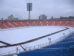 Nevadas en el estadio.