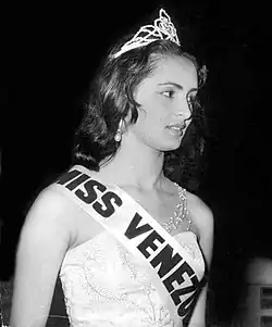 Miss Mundo 1955 Susana Duijm Venezuela Venezuela.