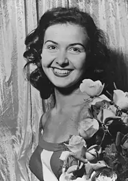 Miss Mundo 1953 Denise Perrier Francia.