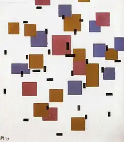 Composición en color A, 1917, óleo sobre tela