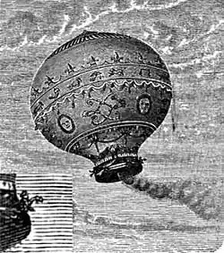 Globo de aire caliente de los Hermanos Montgolfier.