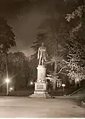 Iluminación del monumento a Massimo d'Azeglio, Parco del Valentino, 1961.