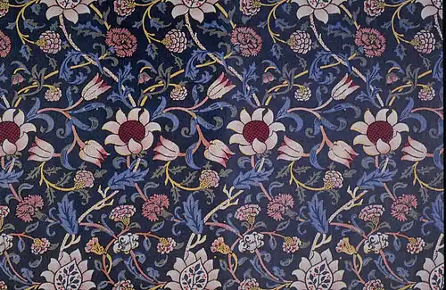 Tela estampada con diseño de William Morris, 1883.