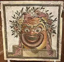 Artista desconocido, Mosaico con máscara de Silenus, c.{0}CE{