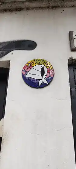 Mosaico del pañuelo blanco de las Abuelas de Plaza de Mayo