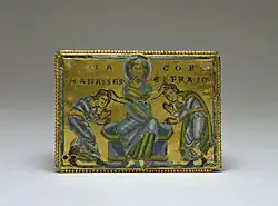 Jacob bendiciendo a Manasés y Efraín, Taller de Godefroy de Huy, Walters Art Museum, Baltimore.