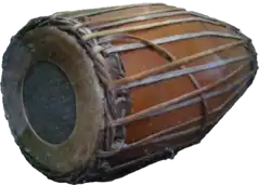 Tambor Mridangam, de la música carnática de la India.