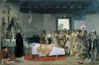 Muerte del maestro (1884), Museo de Bellas Artes, Sevilla.