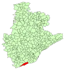 Extensión del término municipal en la provincia de Barcelona