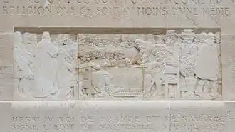 Enrique IV de Francia firma el Edicto de Nantes (13 de abril de 1598).