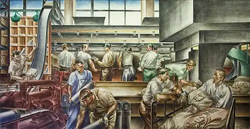Post Office Work Room (1937) de Alfredo Crimi
