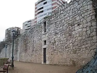 Restos del muro del palacio