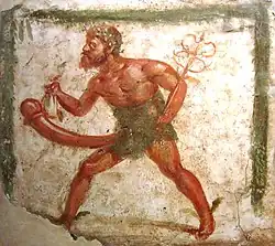 Pintura mural de Mercurio/Príapo