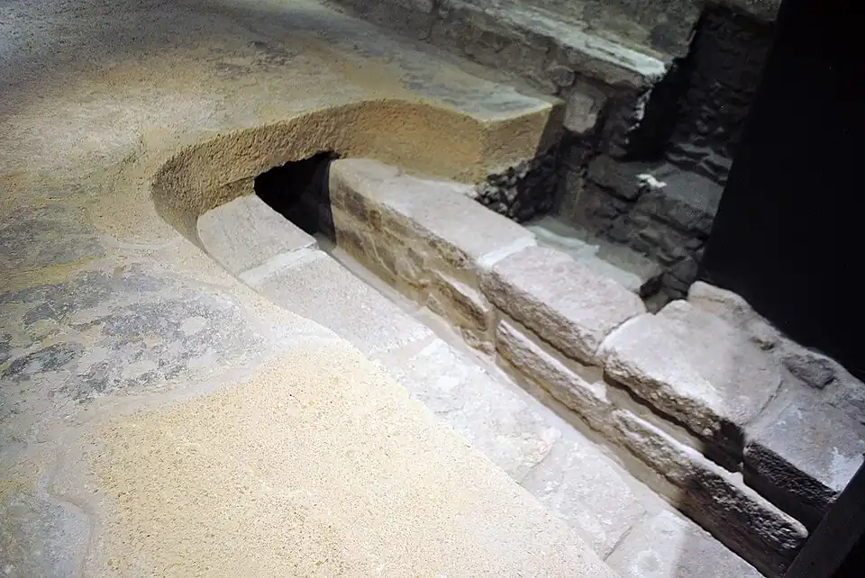 Sistema de desagüe del calmecac