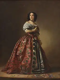 Teodora Lamadrid como "Adriana Lecouvreur" (1853). Museo del Romanticismo.