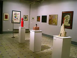 Sala de la pinacoteca.