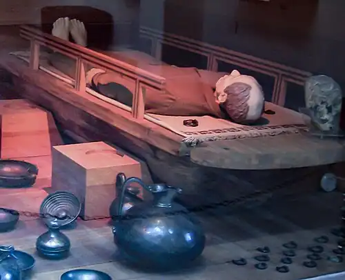 Reconstrucción de la tumba que se atribuye al rey Midas