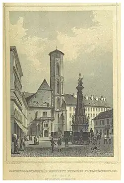 Iglesia de Matías en Budapest (siglos XIV-XV), antes de la modernización neogótica