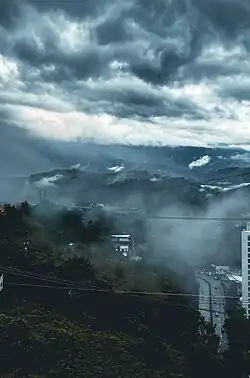 Neblina en Manizales, capital del departamento de Caldas