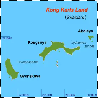 Mapa de las islas del Rey Carlos