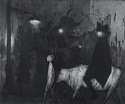 Napoleon Entering New York (c. 1957), en acuatinta