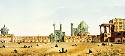 Plaza de Naqsh-e Yahán en Isfahán en 1839.