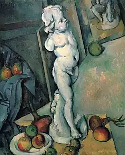 Paul Cézanne, Naturaleza muerta con querubín, 1895.