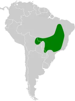 Distribución geográfica de la tangara bandeada.