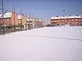 El día siguiente a la excepcional nevada del 9 de enero de 2009, en el campo de fútbol.