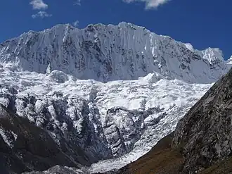 Nevado Ocshapalca desde la laguna de Llaca.