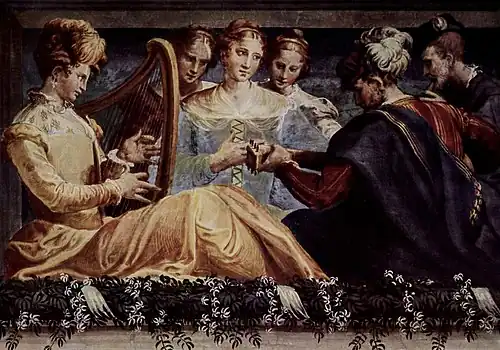 Concierto, Fresco sobre lienzo, Pinacoteca Nacional (Bolonia).