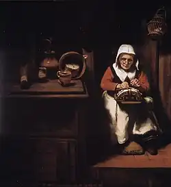 La anciana encajera, circa 1655.