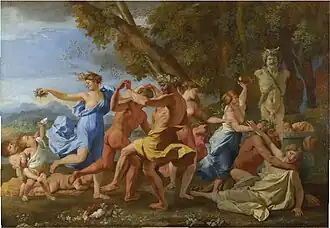 Bacanal, de Nicolas Poussin.