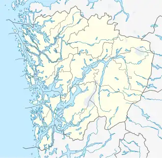 Bergen ubicada en Hordaland