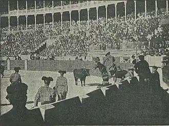 Novillada el 22 de noviembre de 1896 en la plaza de toros de la Fuente del Berro