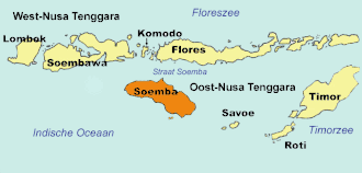 Localización en la provincia de Nusa Tenggara Oriental