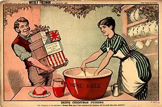 Erin hace un pudding mientras que Pat trae ingredientes de «ayuda internacional»