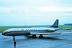 Sud Aviation Caravelle de Sabena en el aeropuerto de Liverpool (1964)