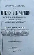 Última publicaciónde de Teodoro Ochoa (1865). En la portada se incluye su trayectoria profesional