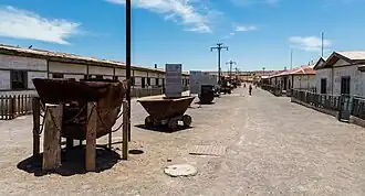 Calle en la salitrera.