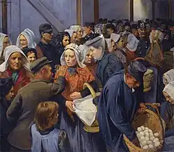 Heinrich Marten Krabbé (1894): Escena en el mercado de Brabante, colección particular.