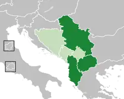 En verde, los miembros de Open Balkan. En verde claro, los miembros potenciales.
