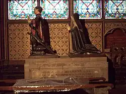 Orants de Jean Juvenal des Ursins (muerto en 1431) y su mujer Michelle de Vitry, en Notre Dame de París.