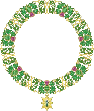 Order of the Thistle in Heraldry.svg