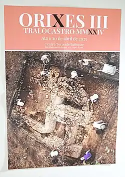 Castro de Tralocastro. Detalle cartel "Orixes III".