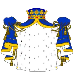 Adornos heráldicos de un duque y Par de Francia