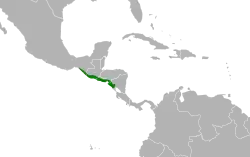 Distribución geográfica de la chachalaca ventriblanca.